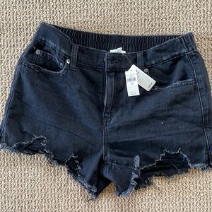 NWT Aerie black jean shorts